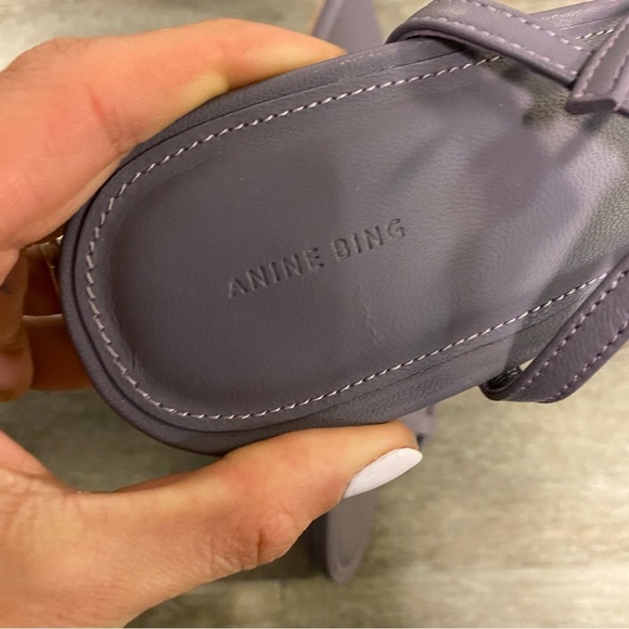 Anine Bing | Invisible Purple Sandals In Violet Size 40 New - Picture 10 of 14